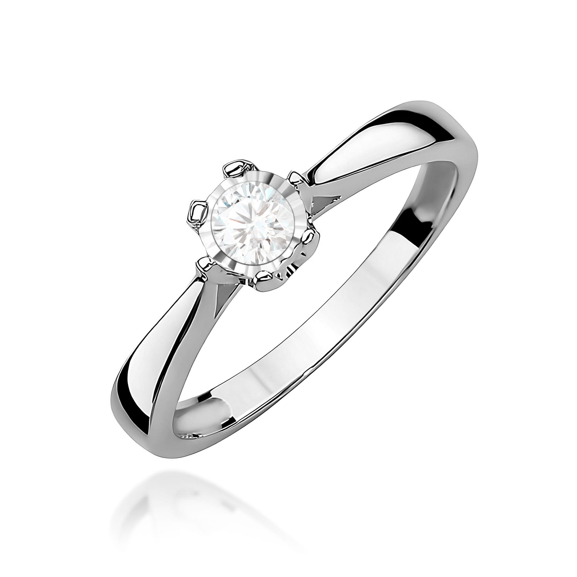 Inel Aur 9K cu Diamant Natural 0.20 ct