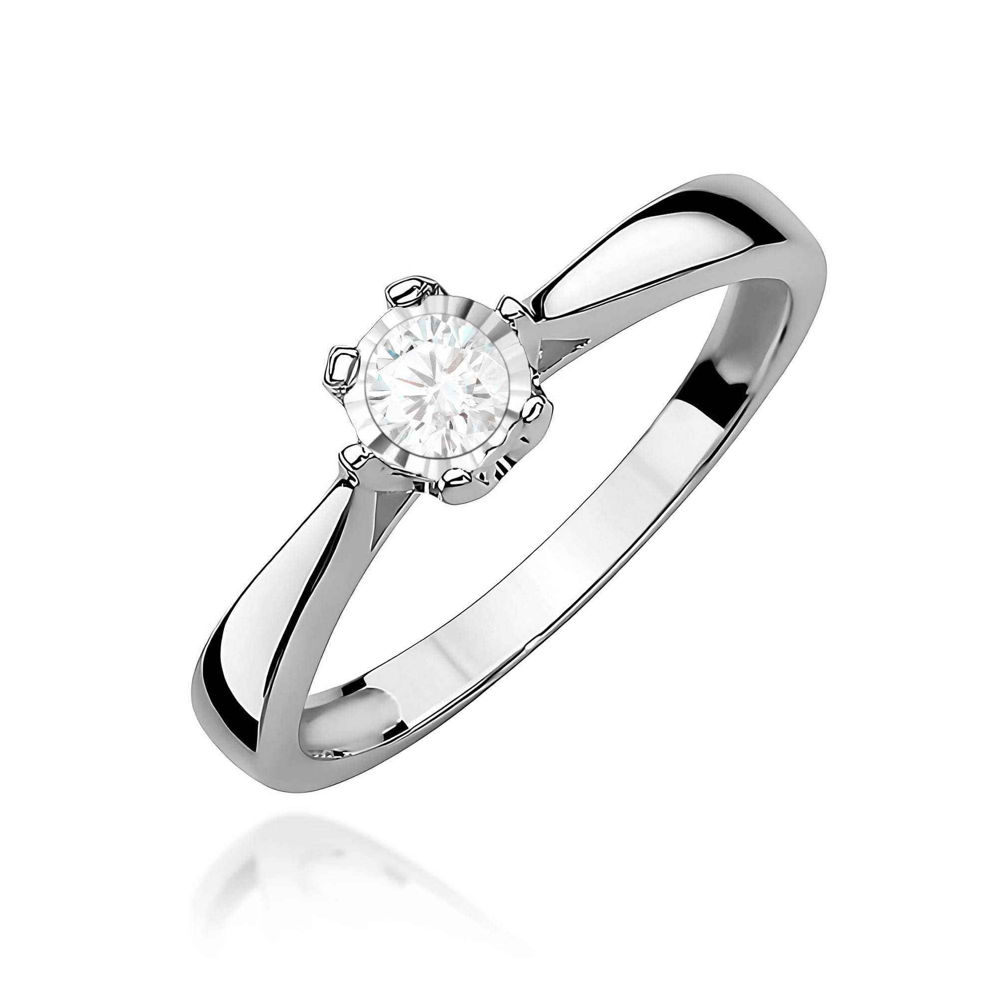 Inel Aur 9K cu Diamant Natural 0.20 ct