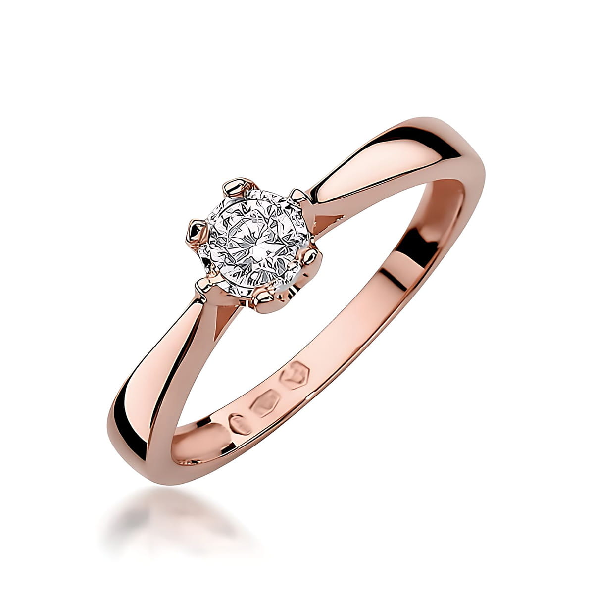 Inel Aur 14K W0429 Diamant Cultivat 0.20ct