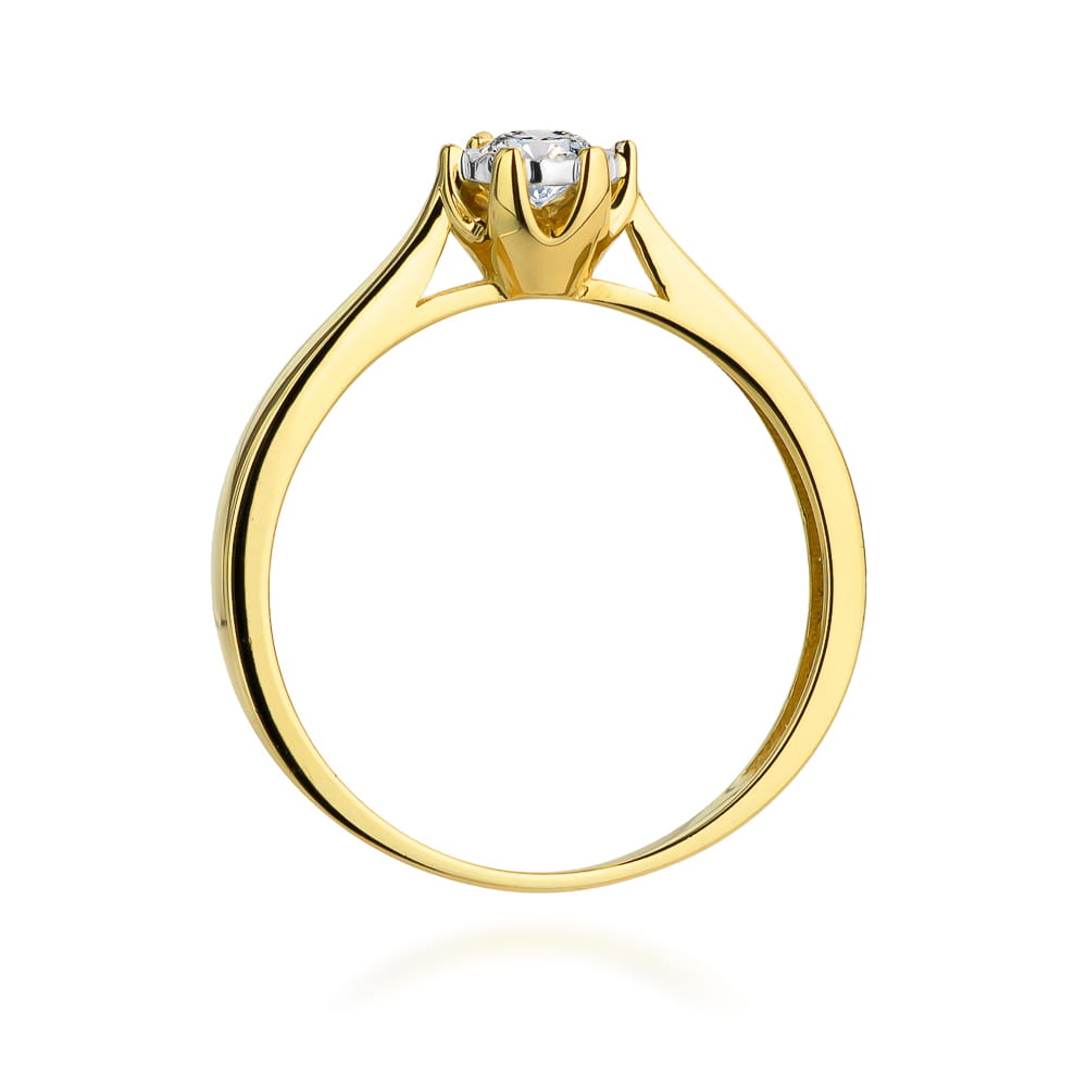 Inel Aur 14K W0429 Diamant Cultivat 0.20ct