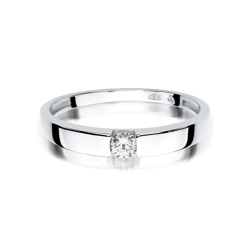 Inel Aur 9K cu Diamant Natural 0.12 ct