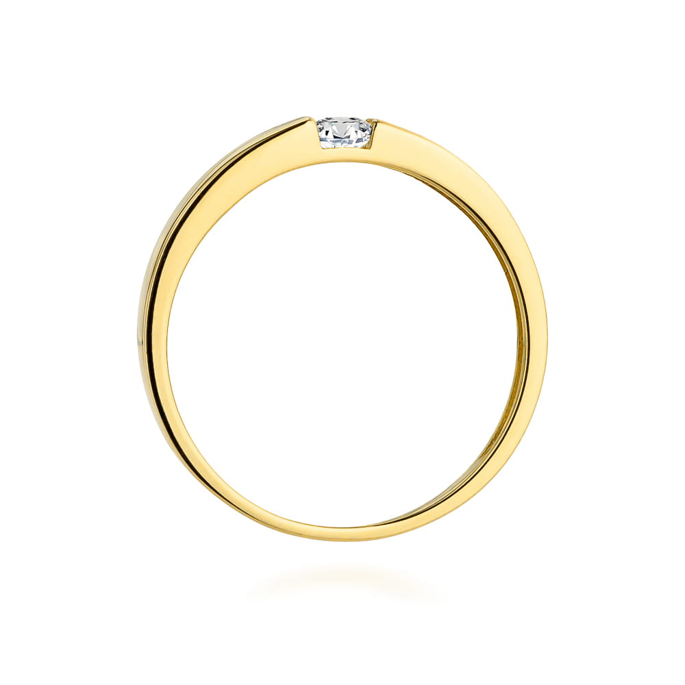 Inel Aur 9K cu Diamant Natural 0.12 ct