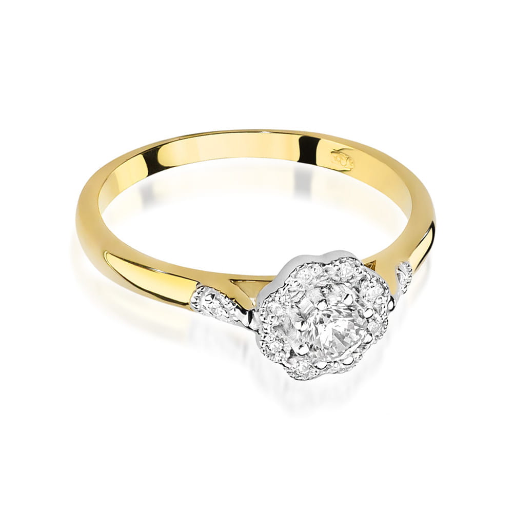 Inel Aur 9K cu Diamante Naturale 0.28 ct