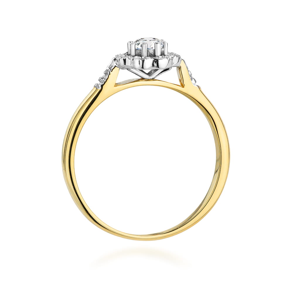Inel Aur 9K cu Diamante Naturale 0.28 ct