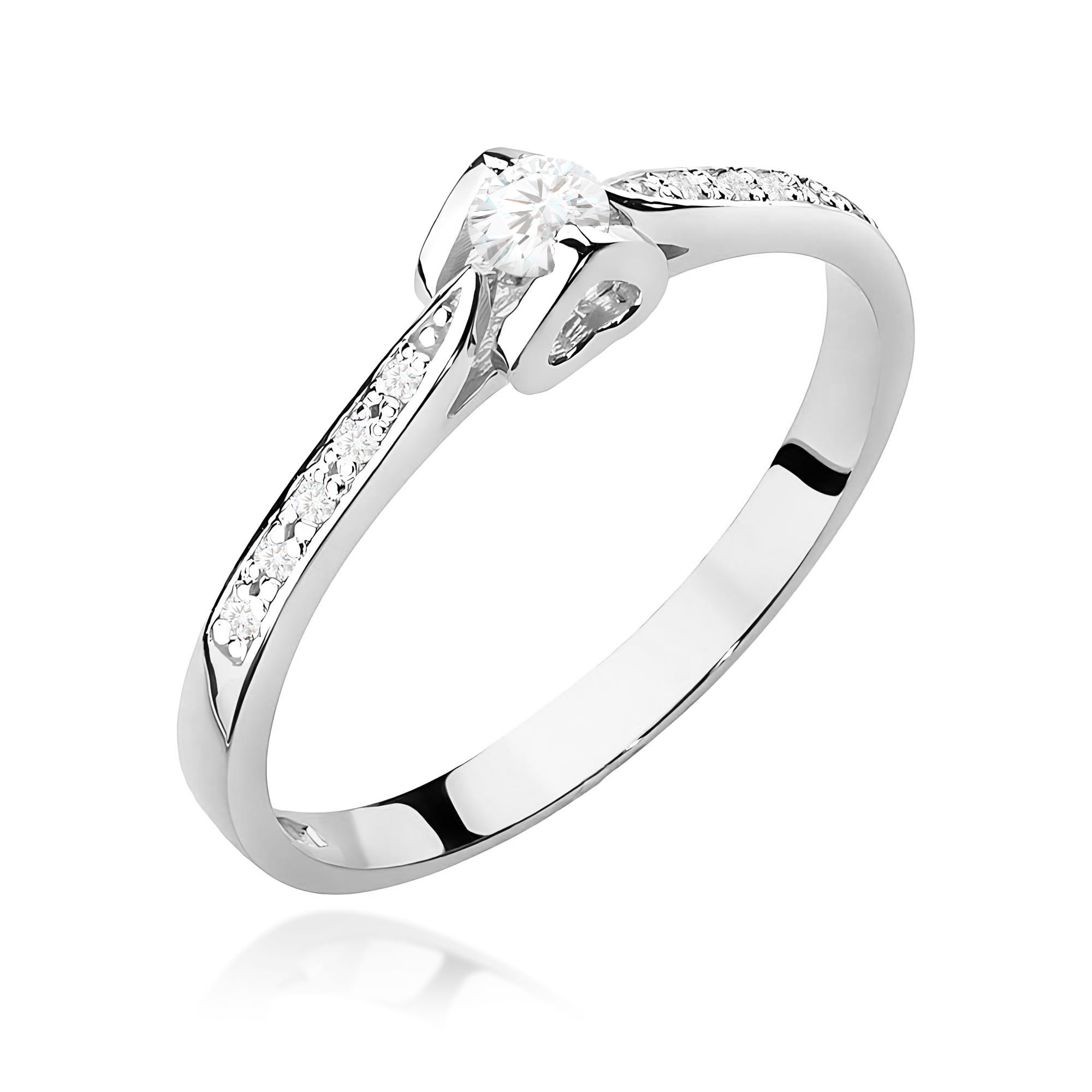 Inel Aur 9K cu Diamante de Laborator 0.15 ct