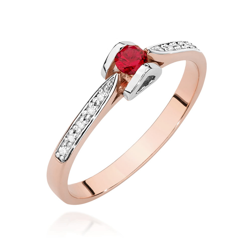 Inel Aur 14K W0435 Rubin 0.15ct