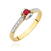 Inel Aur 14K W0435 Rubin 0.15ct