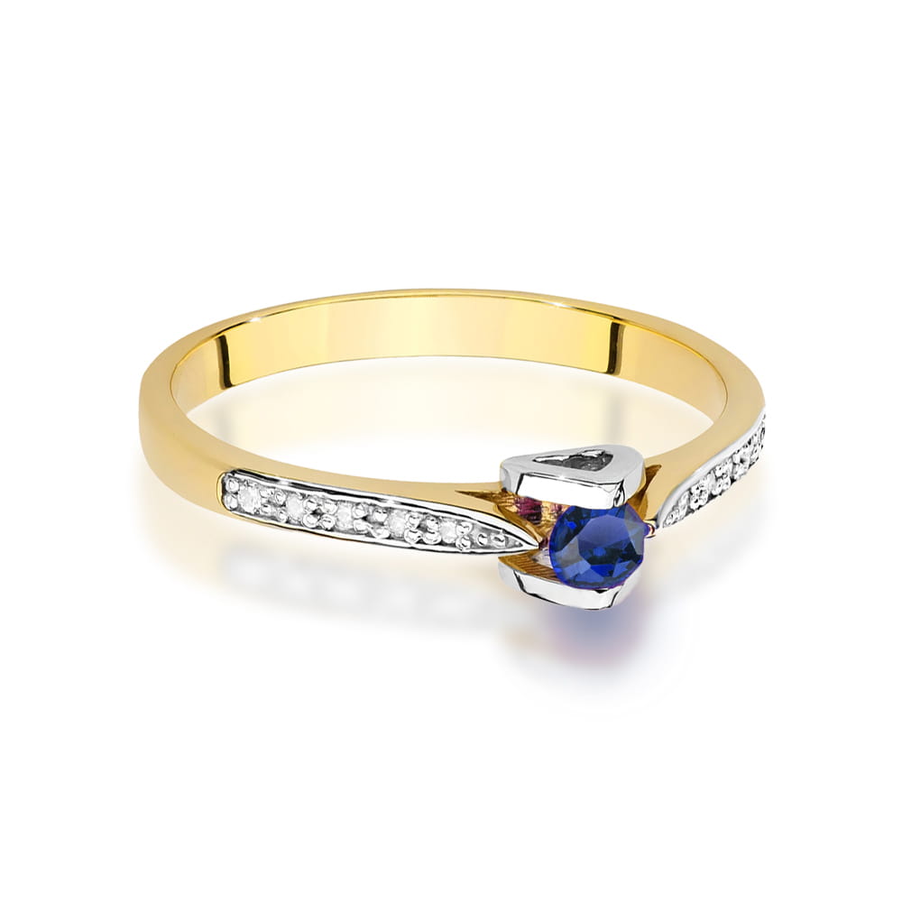 Inel Aur 14K W0435 Safir 0.15ct