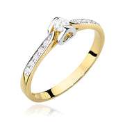 Inel Aur 9K cu Diamante de Laborator 0.15 ct
