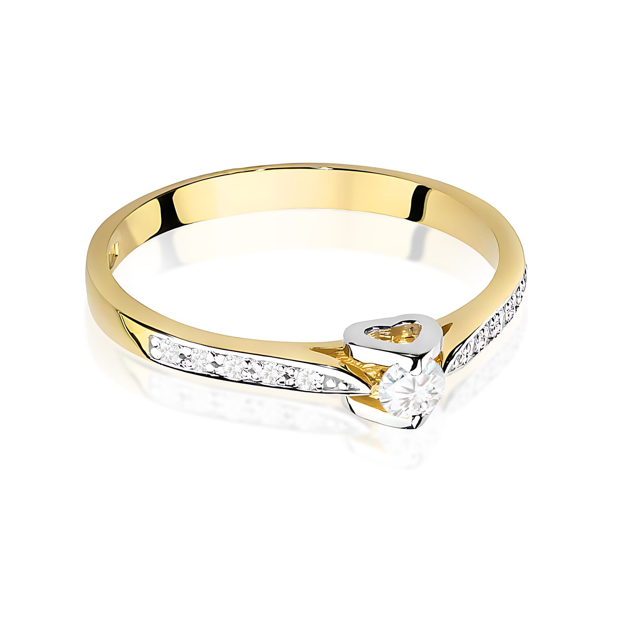 Inel Aur 9K cu Diamante de Laborator 0.15 ct