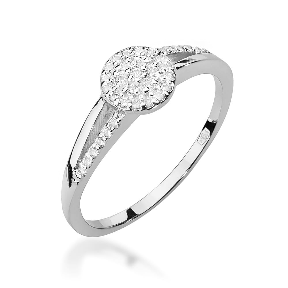 Inel Aur 9K cu Diamante Naturale 0.18 ct