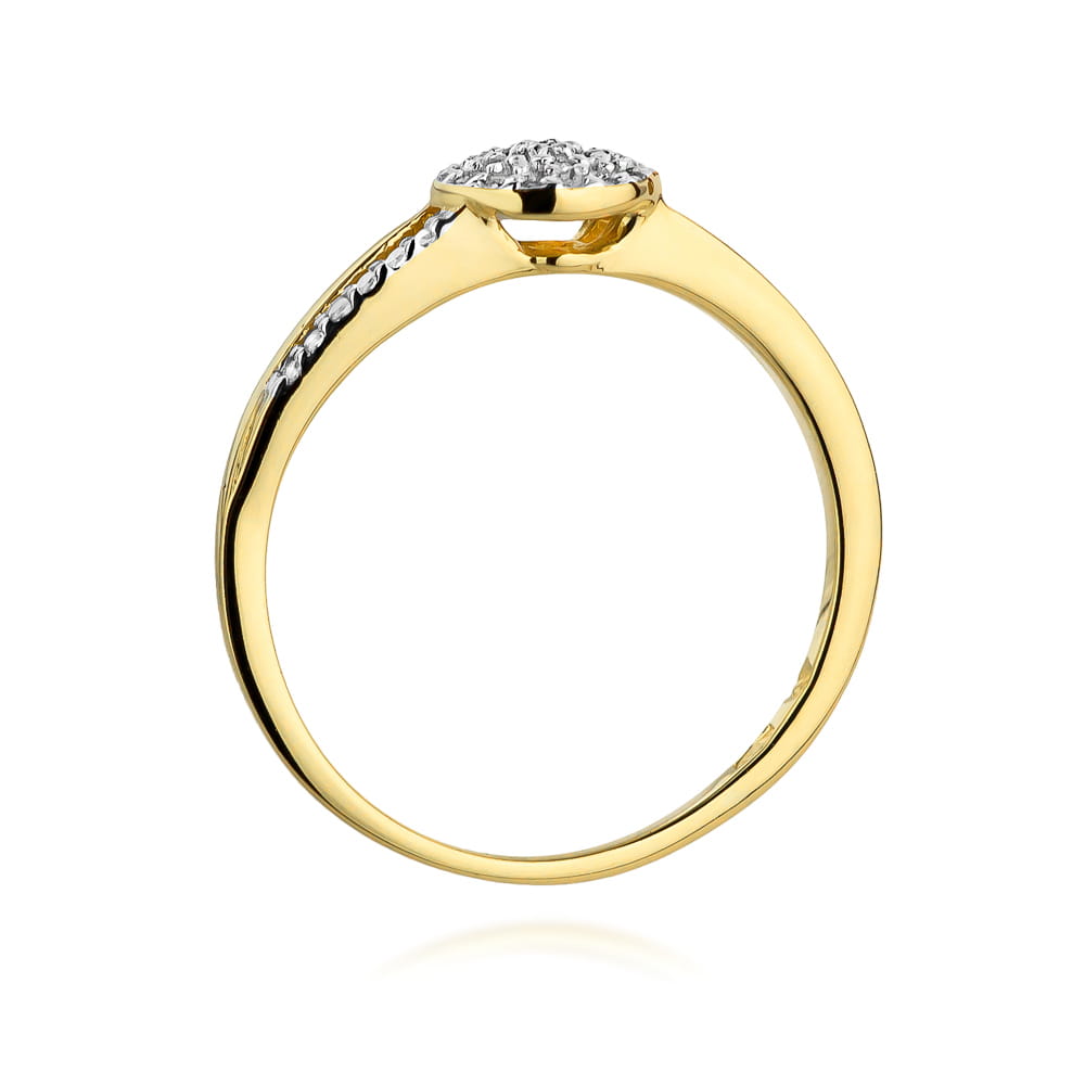 Inel Aur 9K cu Diamante Naturale 0.18 ct