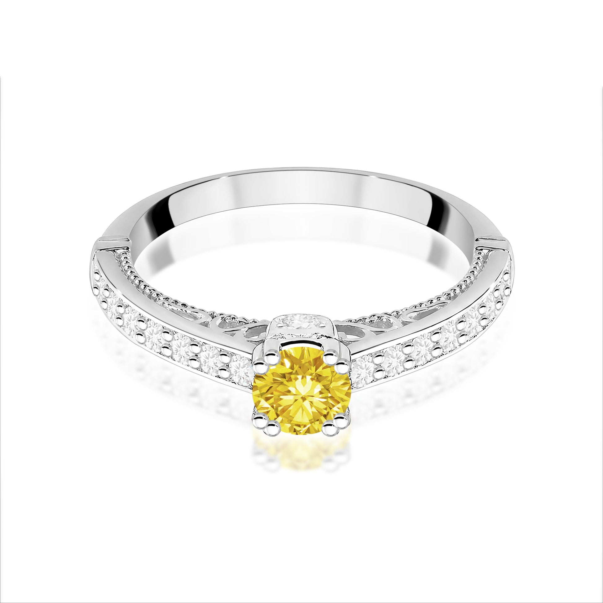 Inel Aur 14K cu Diamante de Laborator 0.56 ct