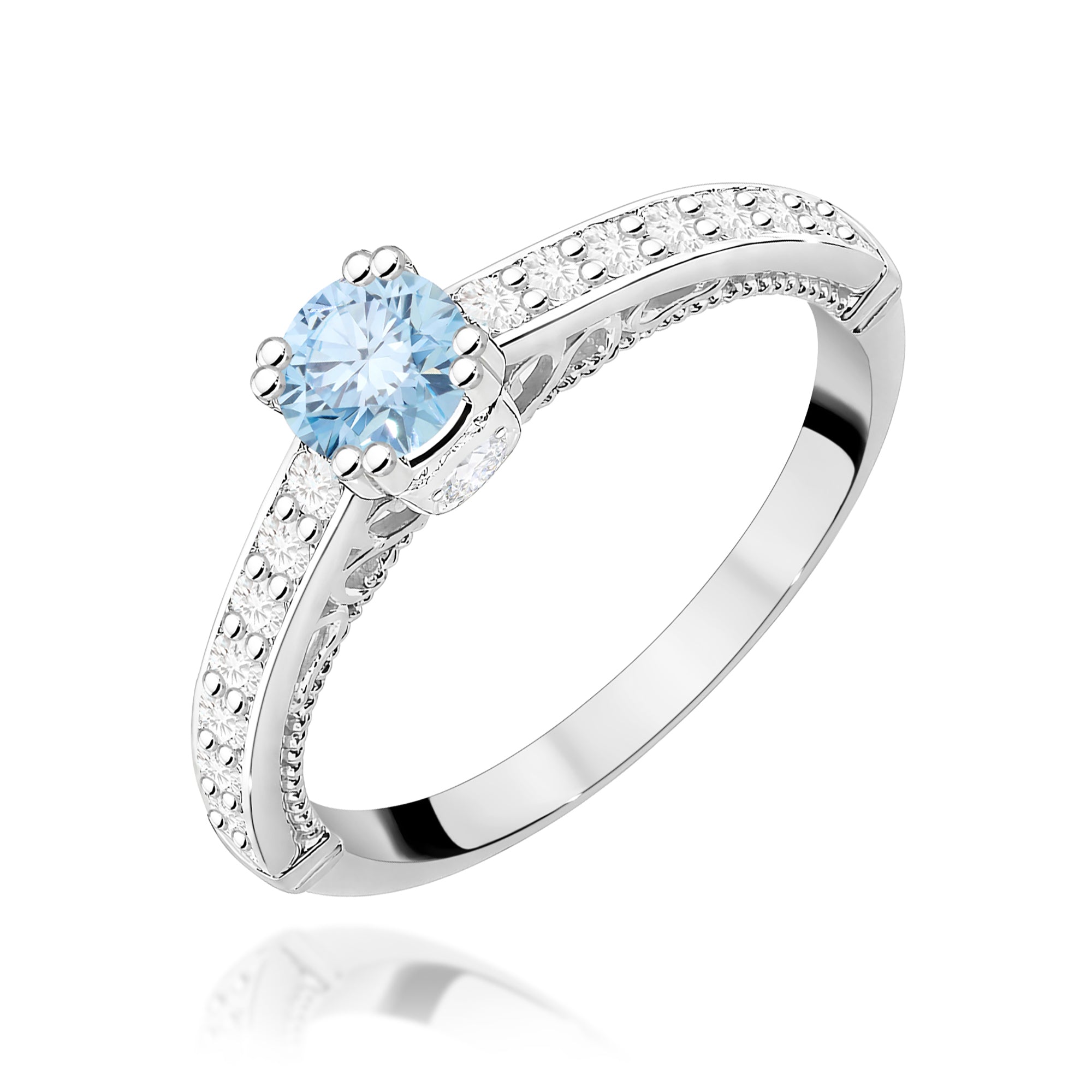 Inel Aur 9K cu Diamante de Laborator 0.56 ct