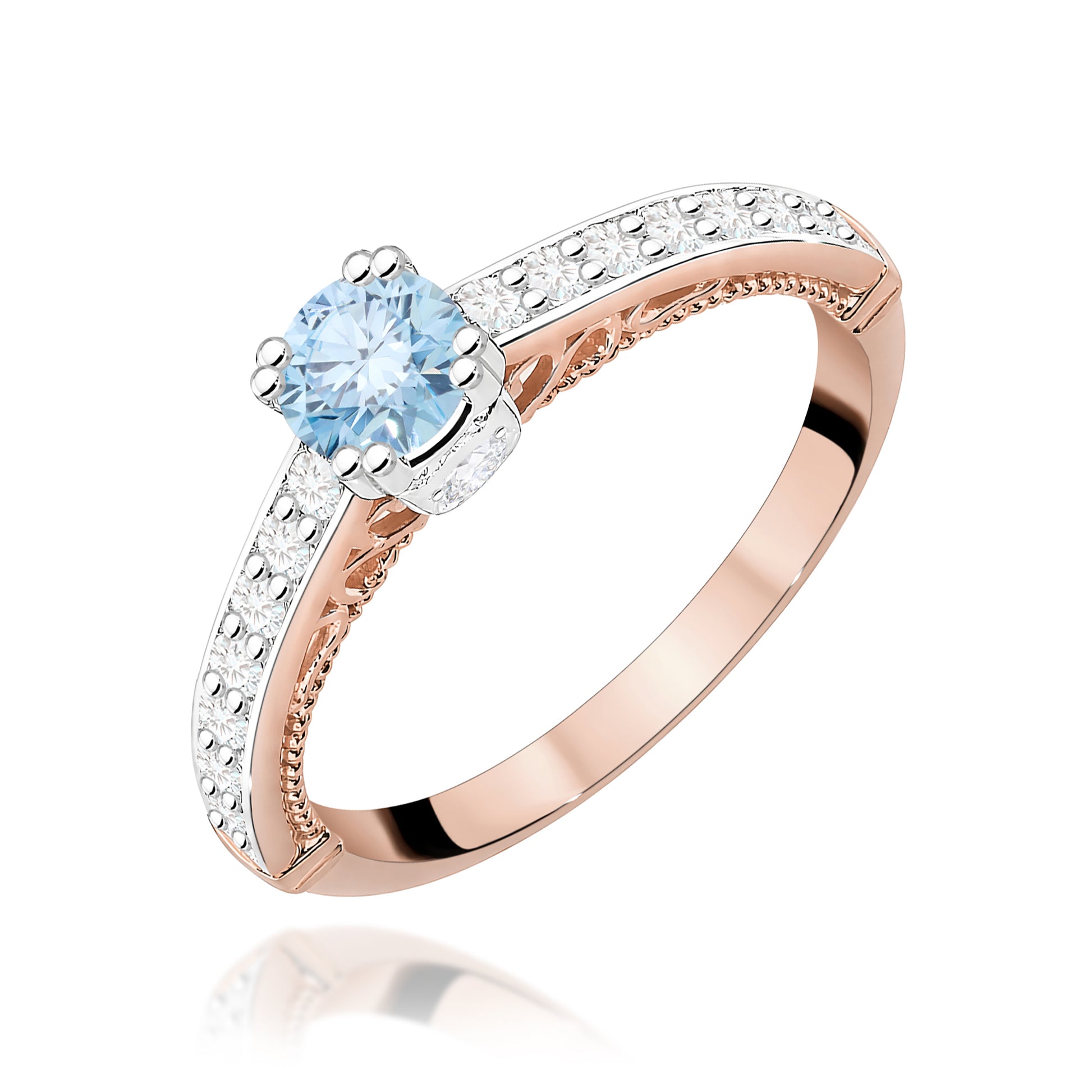 Inel Aur 14K cu Diamante de Laborator 0.56 ct