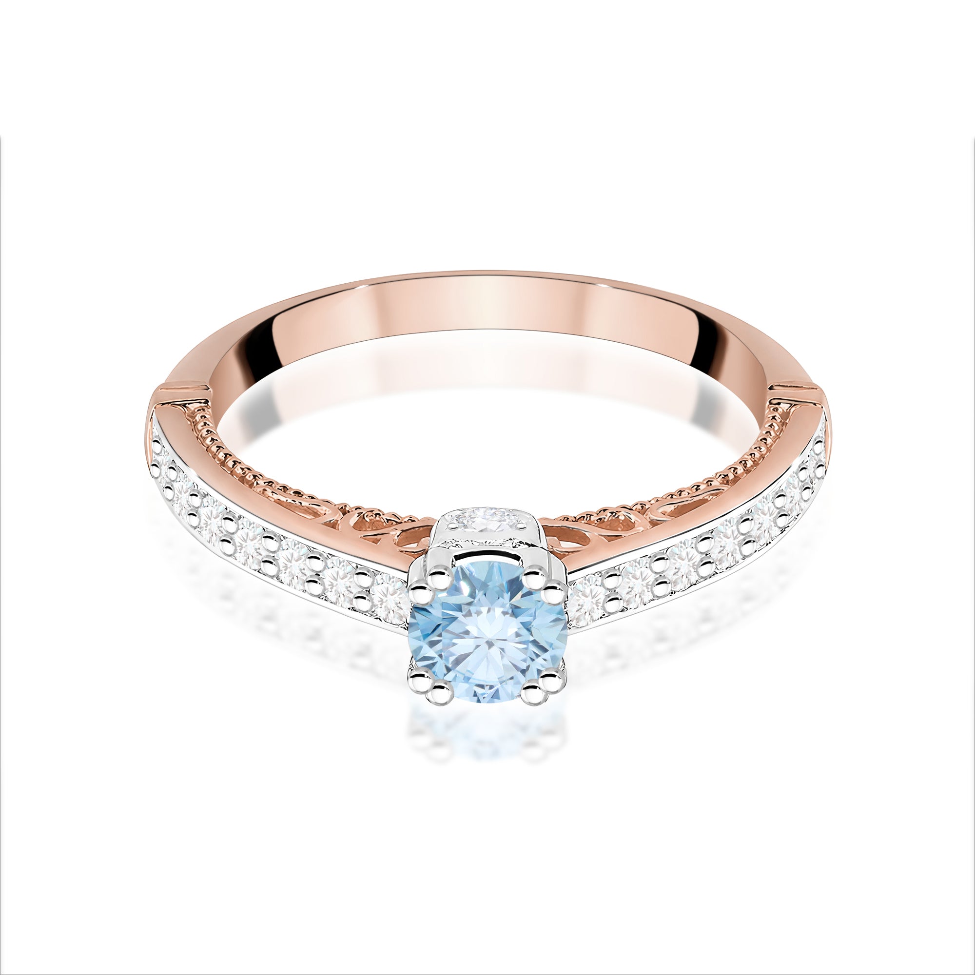 Inel Aur 14K cu Diamante de Laborator 0.56 ct
