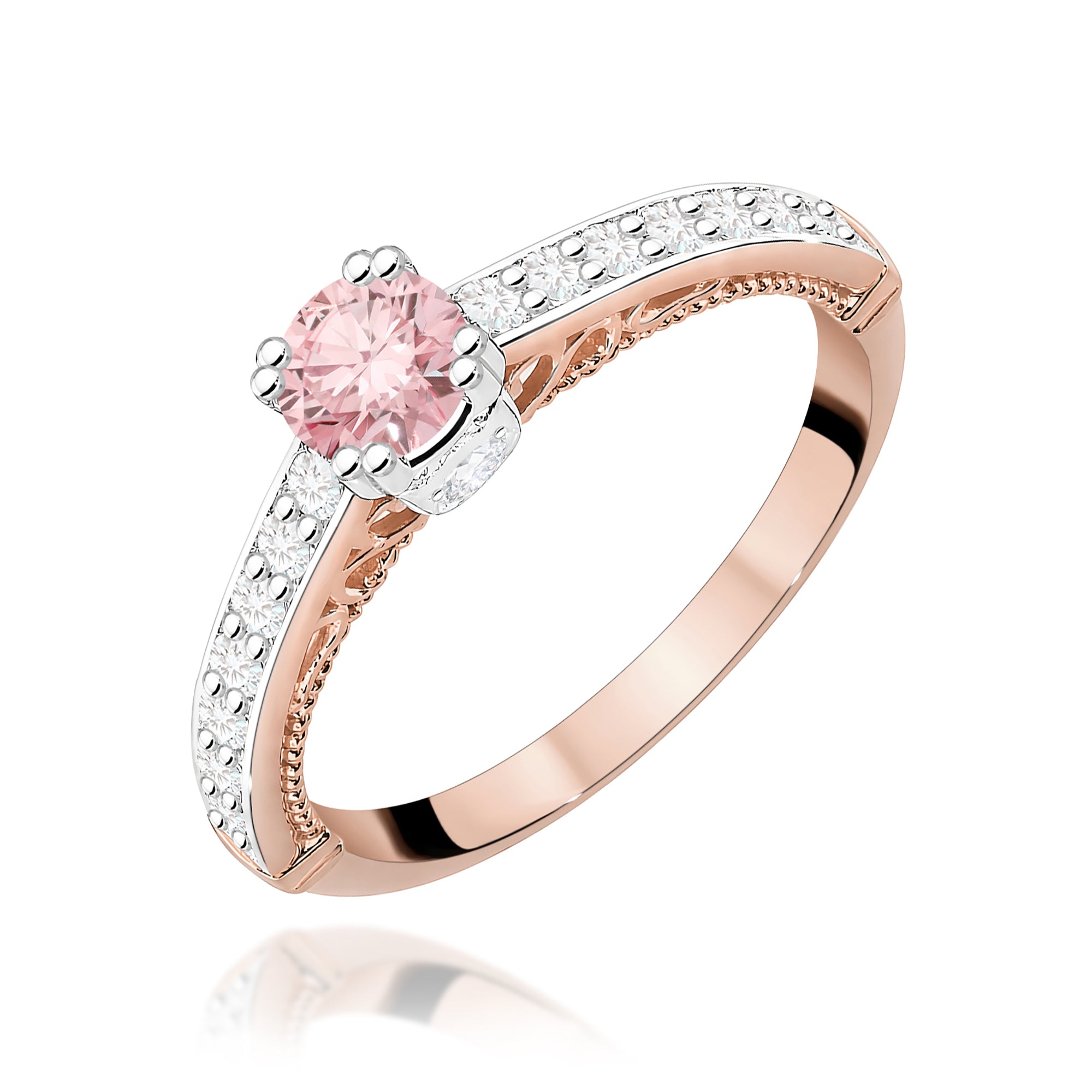 Inel Aur 14K cu Diamante de Laborator 0.56 ct