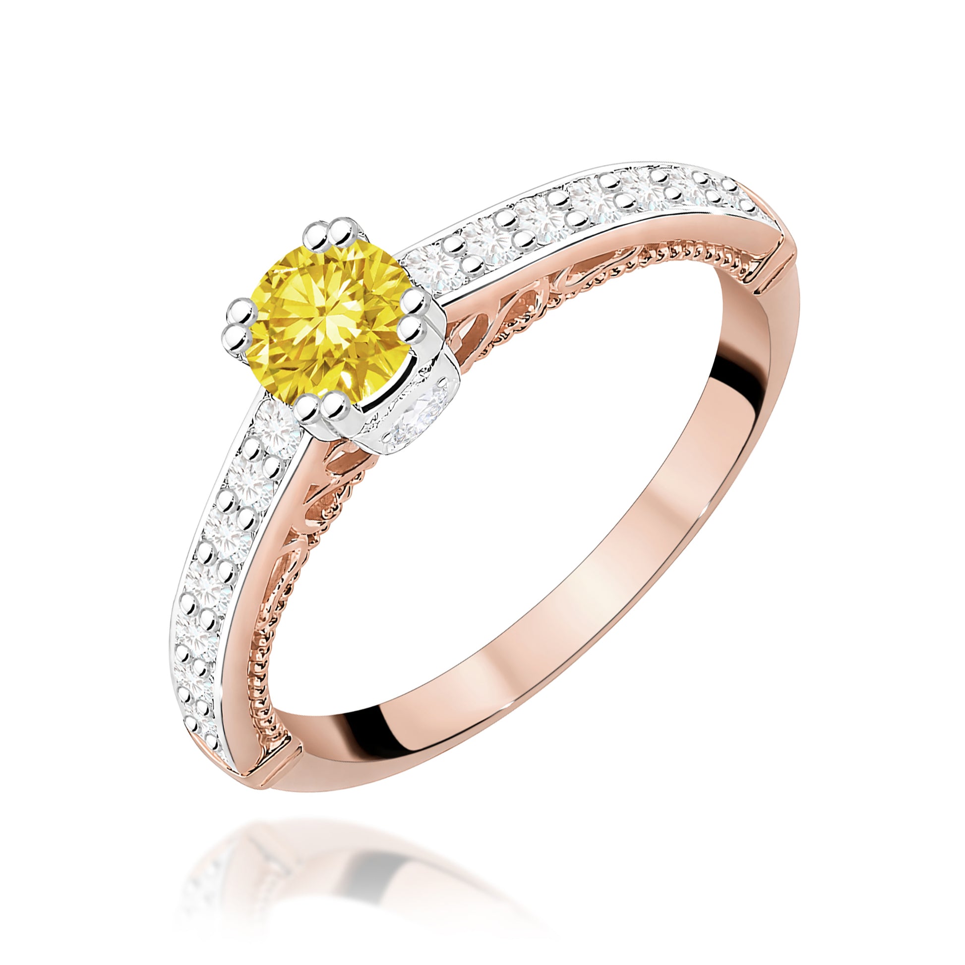Inel Aur 14K cu Diamante de Laborator 0.56 ct