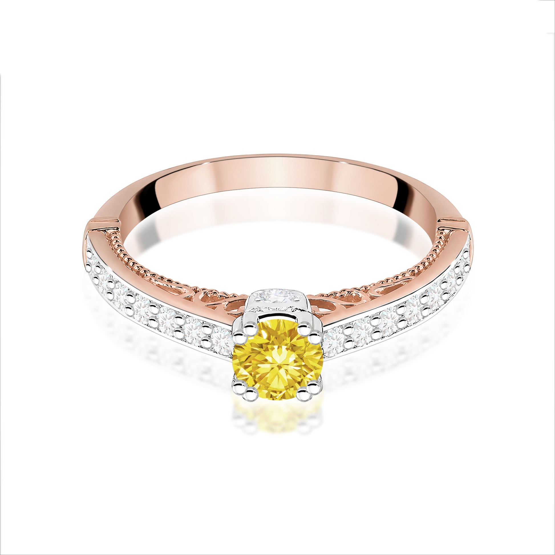 Inel Aur 14K cu Diamante de Laborator 0.56 ct