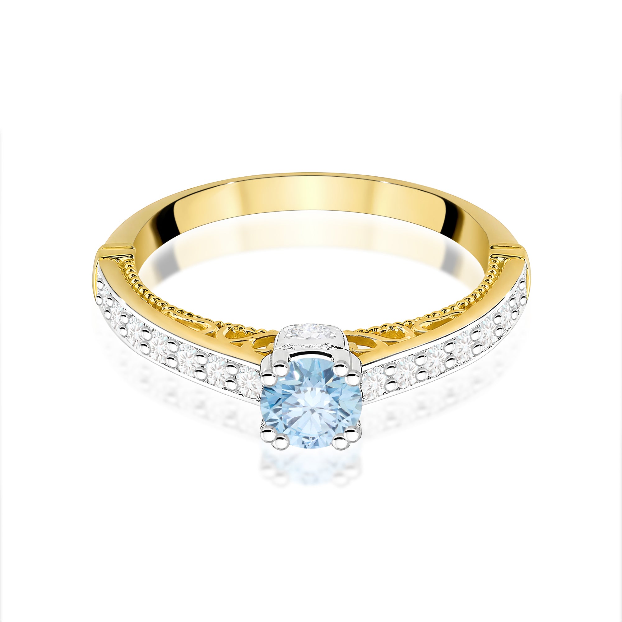 Inel Aur 14K cu Diamante de Laborator 0.56 ct