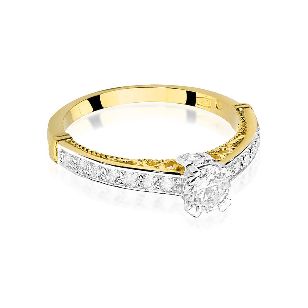 Inel Aur 9K cu Diamante Naturale 0.56 ct