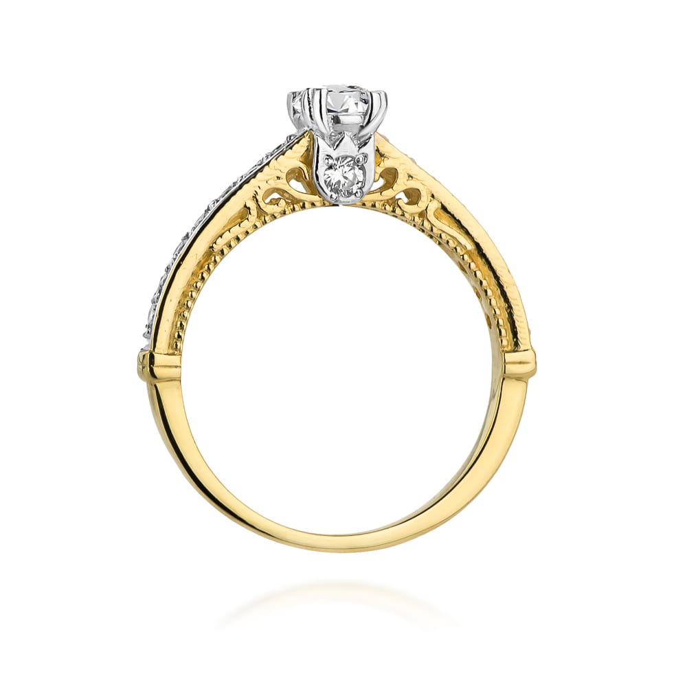 Inel Aur 9K cu Diamante Naturale 0.56 ct