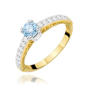 Inel Aur 9K cu Diamante de Laborator 0.56 ct