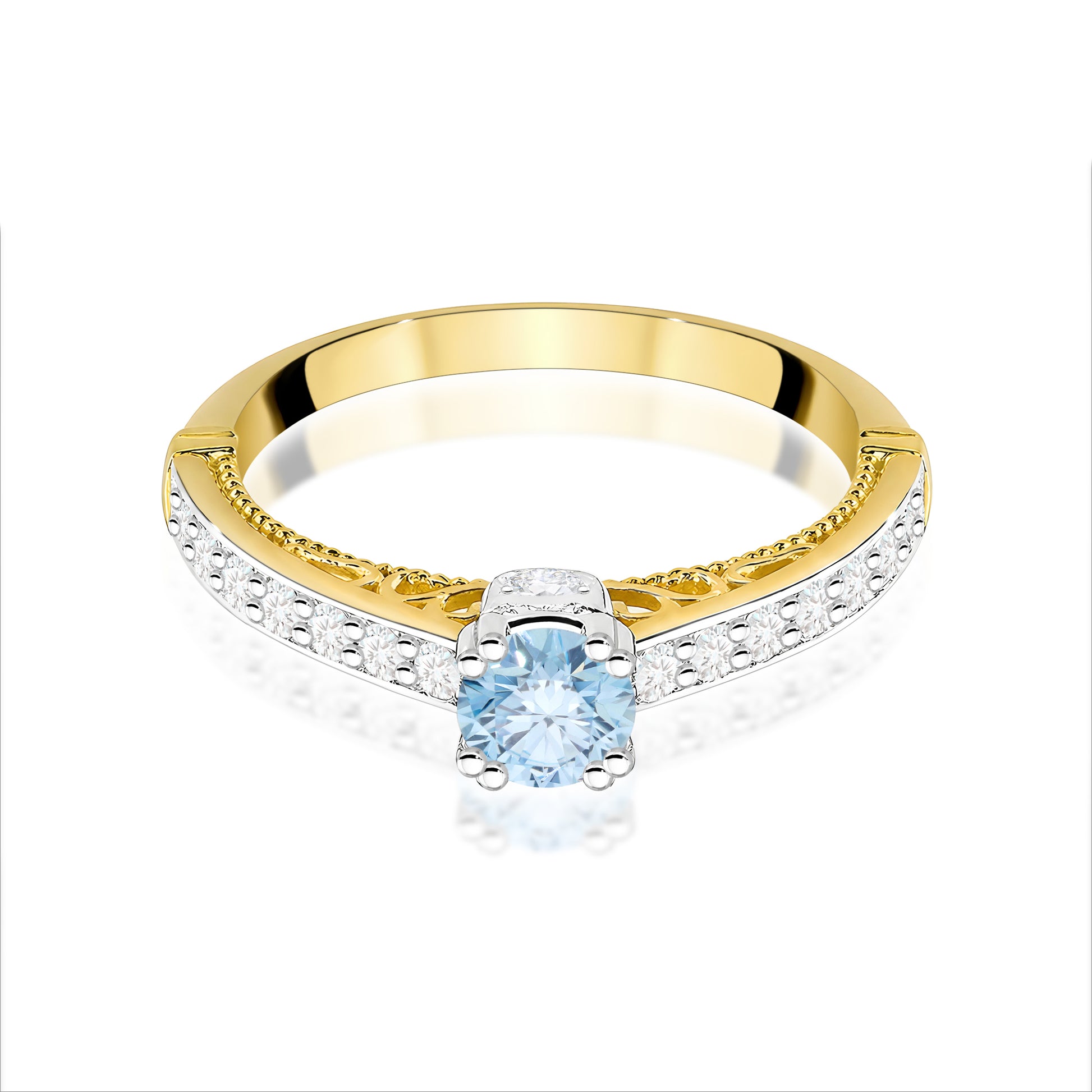 Inel Aur 9K cu Diamante de Laborator 0.56 ct