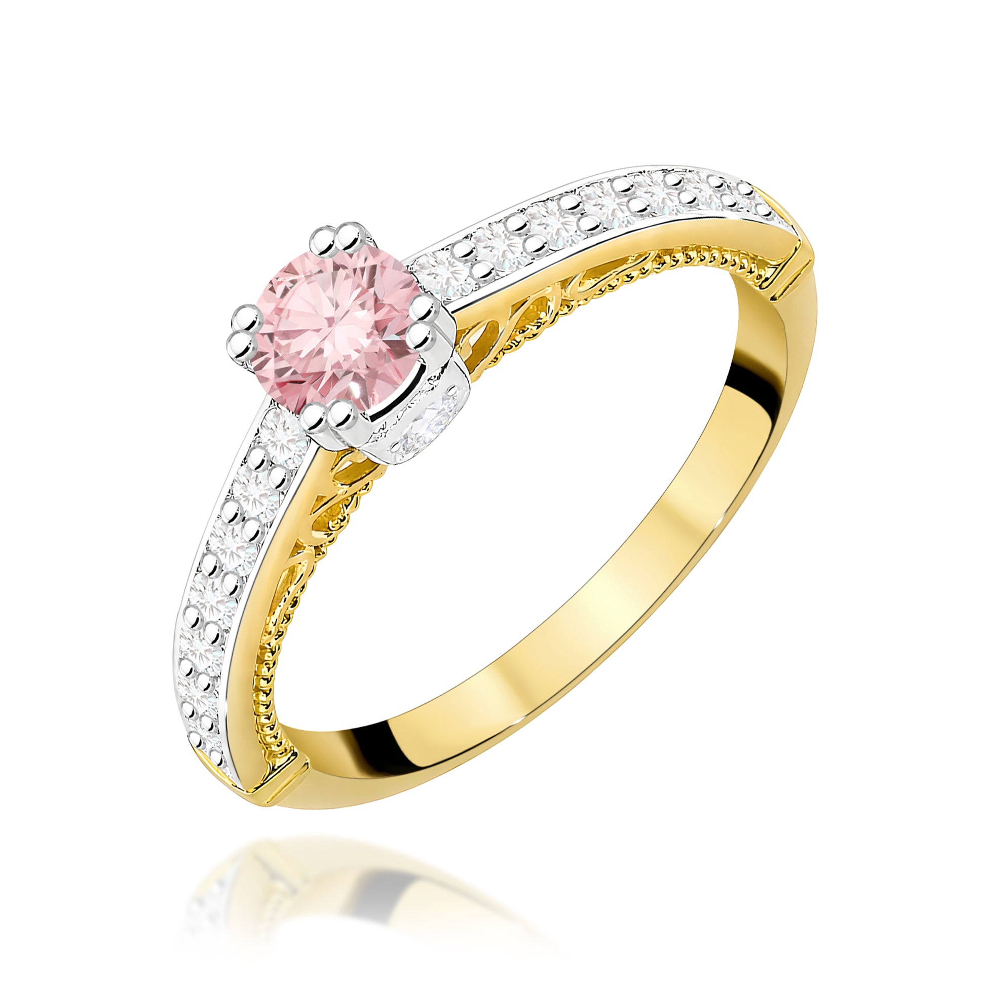 Inel Aur 9K cu Diamante de Laborator 0.56 ct