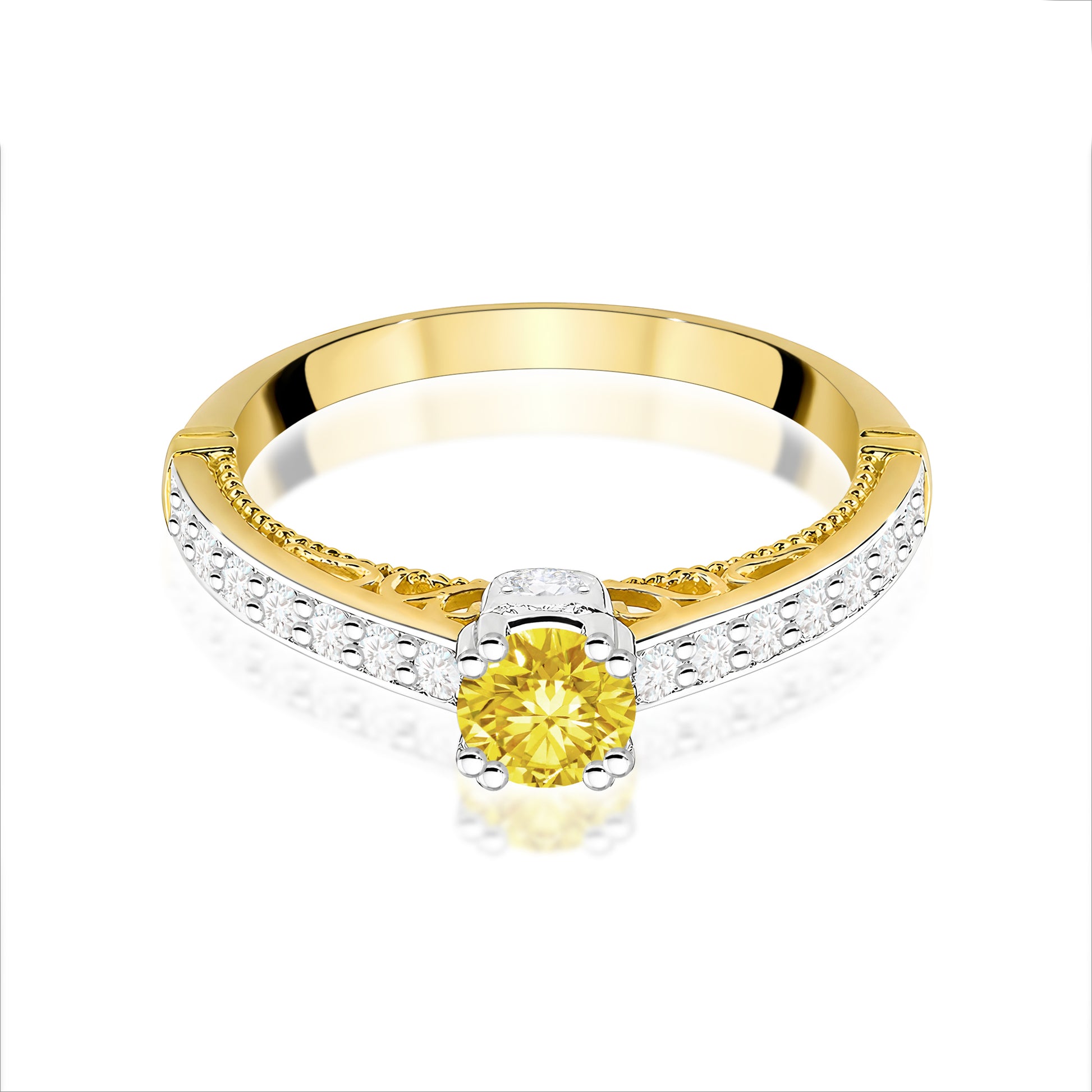 Inel Aur 9K cu Diamante de Laborator 0.56 ct
