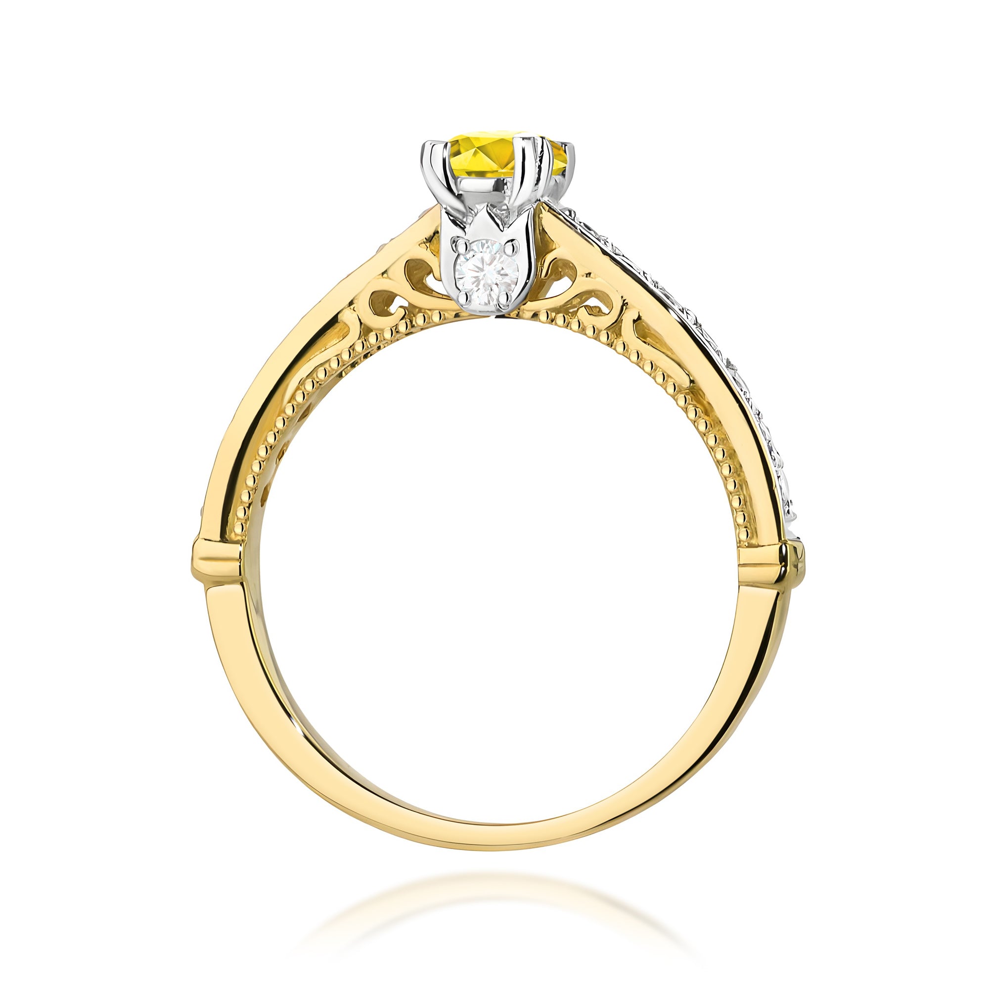 Inel Aur 9K cu Diamante de Laborator 0.56 ct