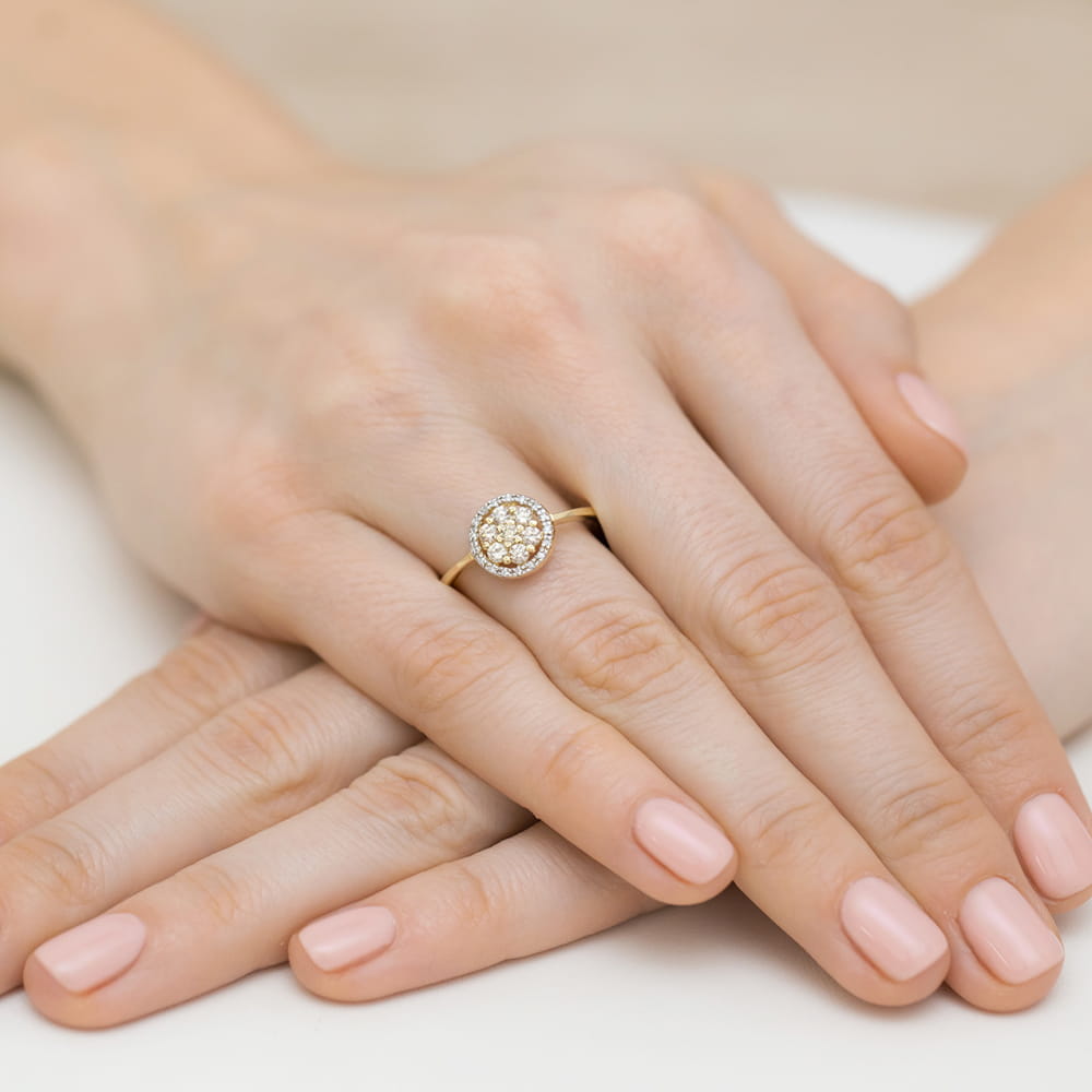 Inel Aur 9K cu Diamante Naturale 0.44 ct