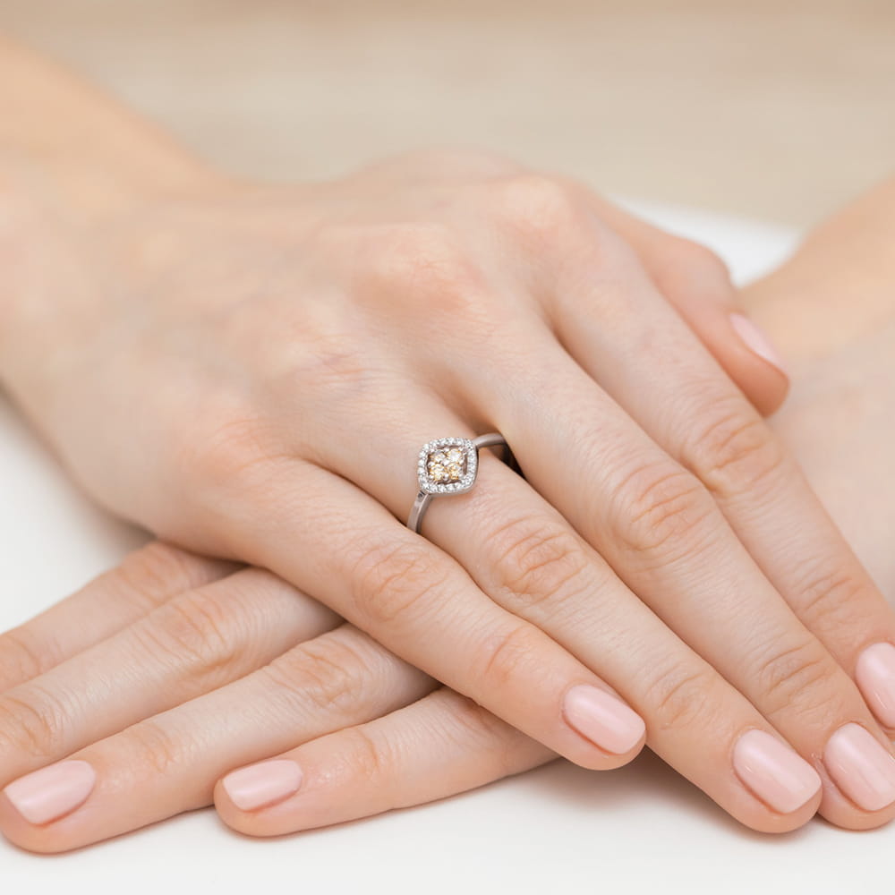 Inel Aur 9K cu Diamante Naturale 0.30 ct