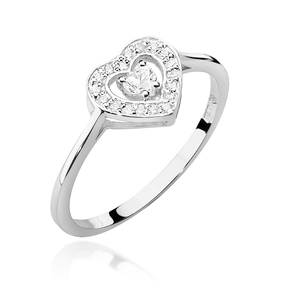 Inel Aur 9K cu Diamante Naturale 0.19 ct
