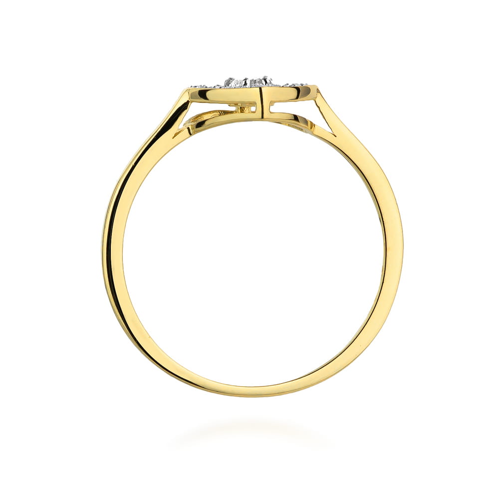 Inel Aur 9K cu Diamante Naturale 0.19 ct