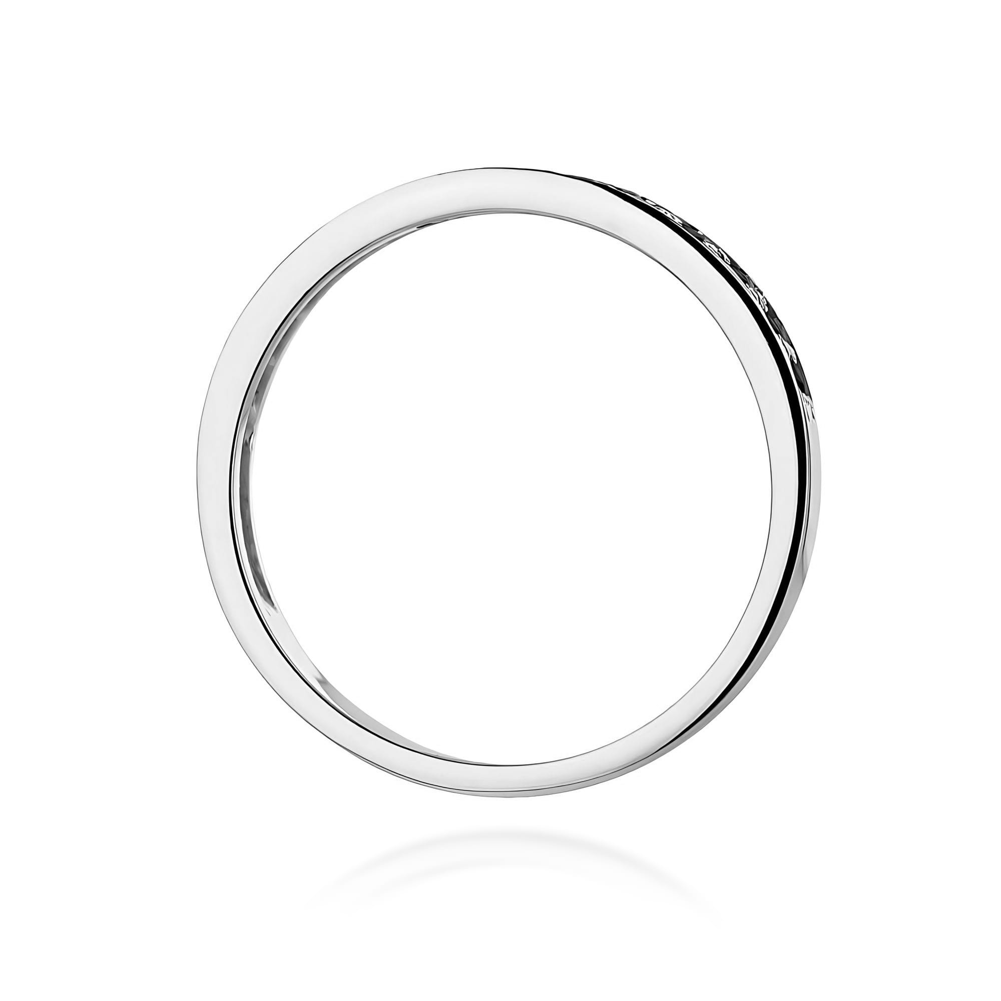 Inel Aur 9K cu Diamante Naturale Negre 0.20 ct
