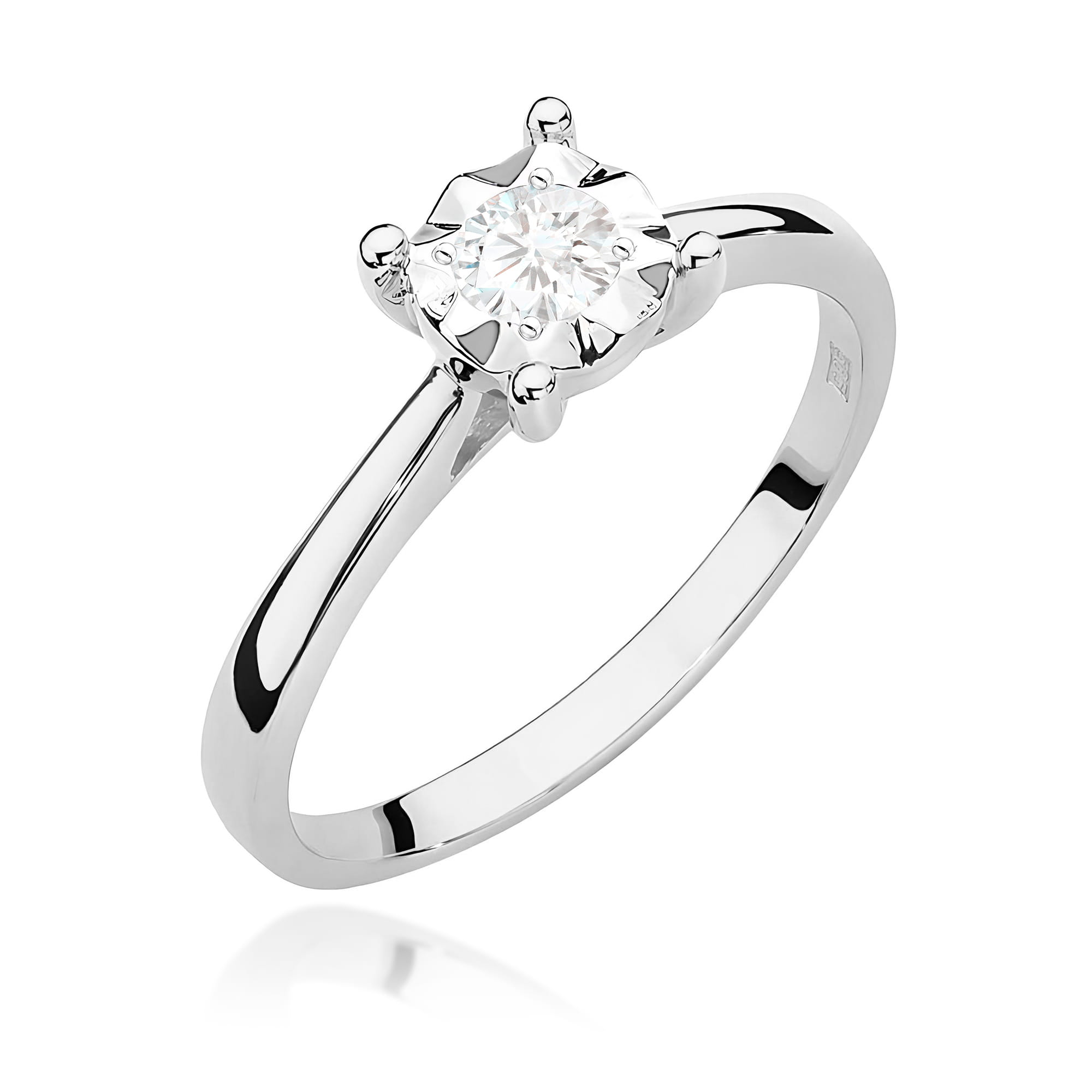 Inel Aur 9K cu Diamant Natural 0.20 ct
