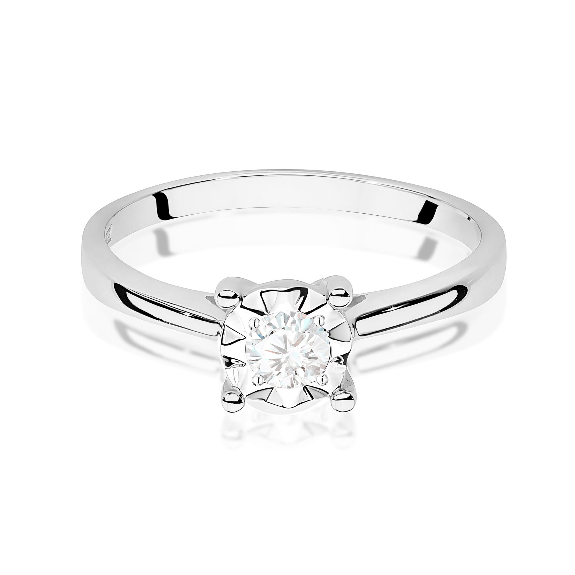Inel Aur 9K cu Diamant Natural 0.20 ct