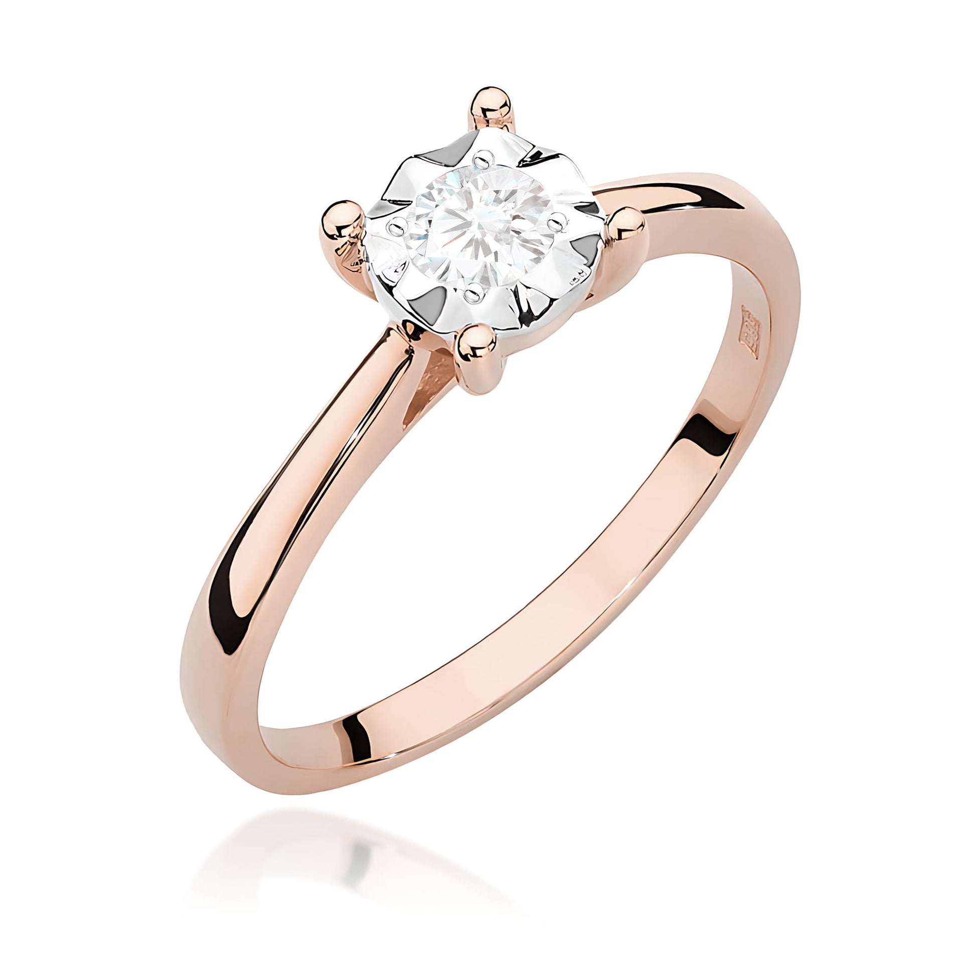 Inel Aur 14K Diamant Cultivat în Laborator 0.20ct