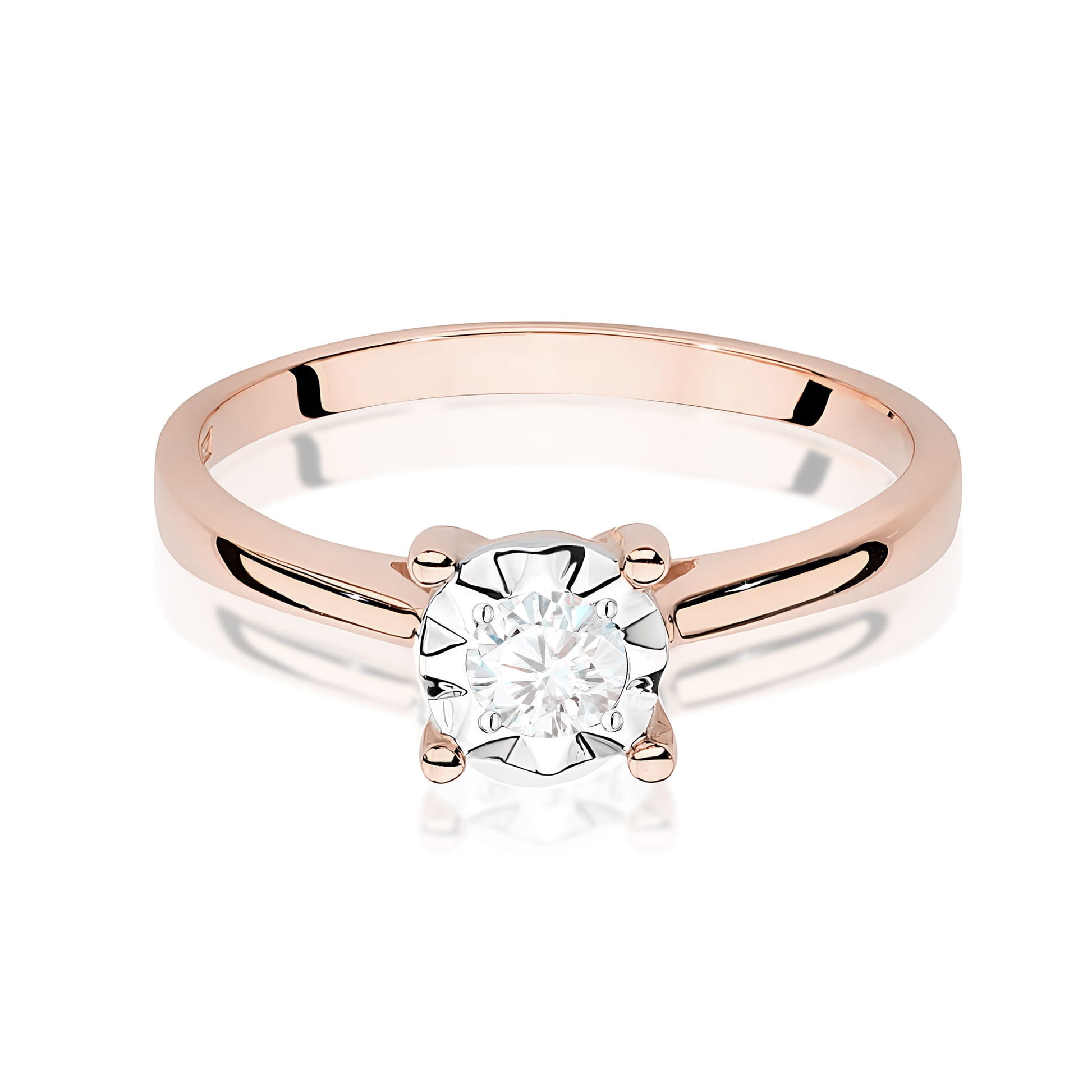 Inel Aur 14K Diamant Cultivat în Laborator 0.20ct