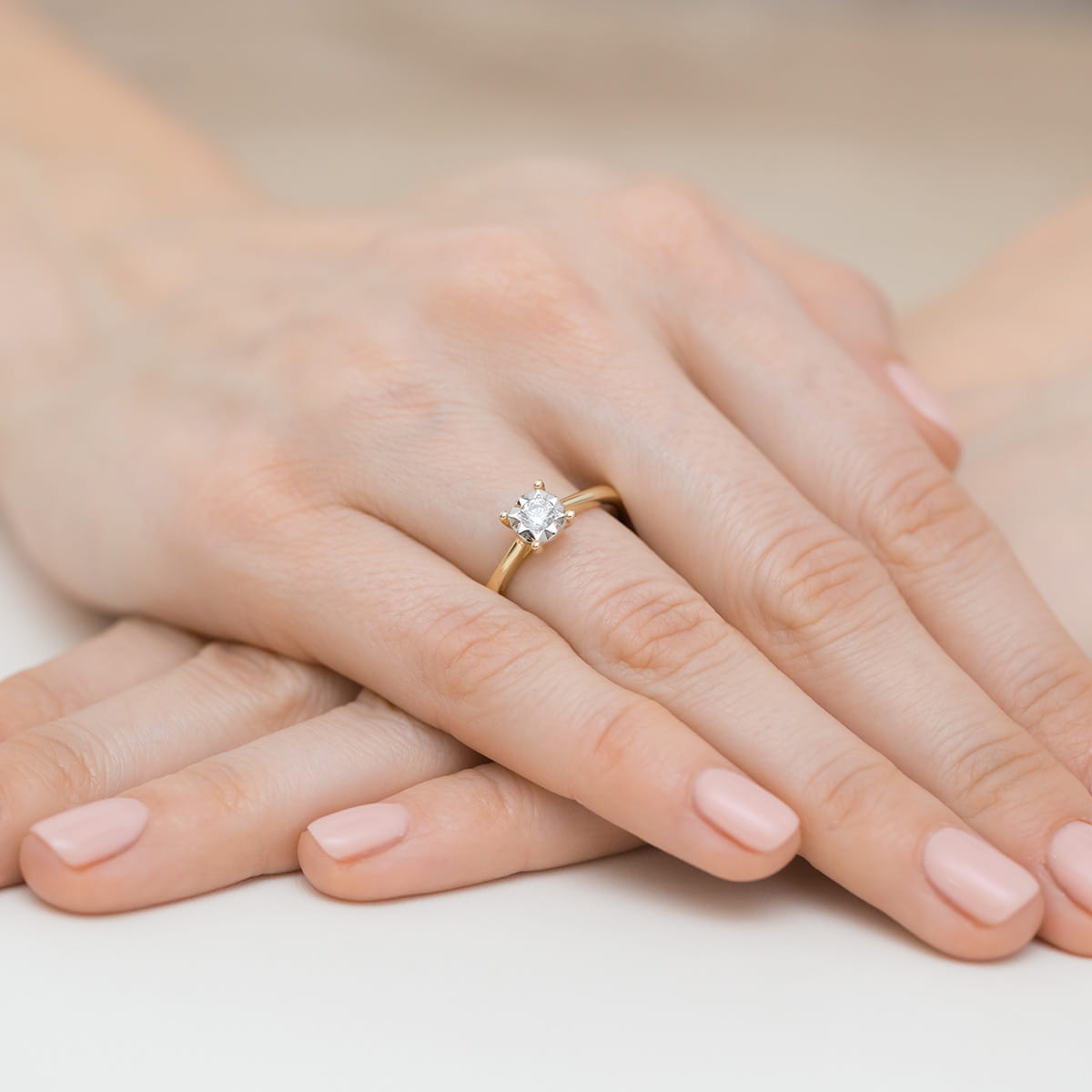 Inel Aur 14K Diamant Cultivat în Laborator 0.20ct