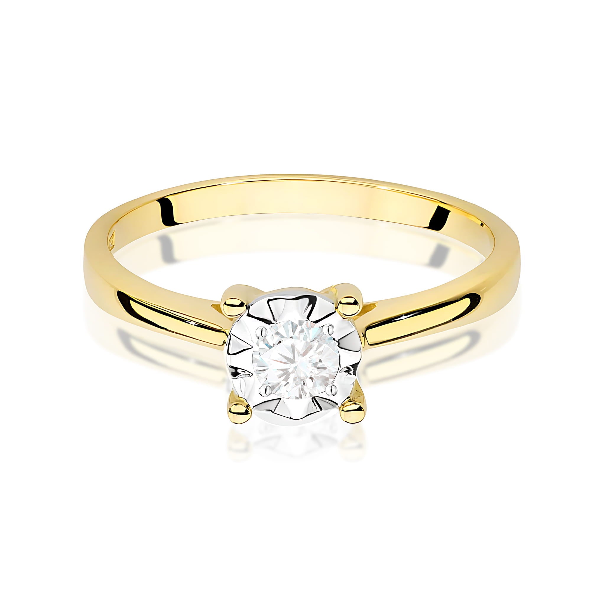 Inel Aur 9K cu Diamant Natural 0.20 ct