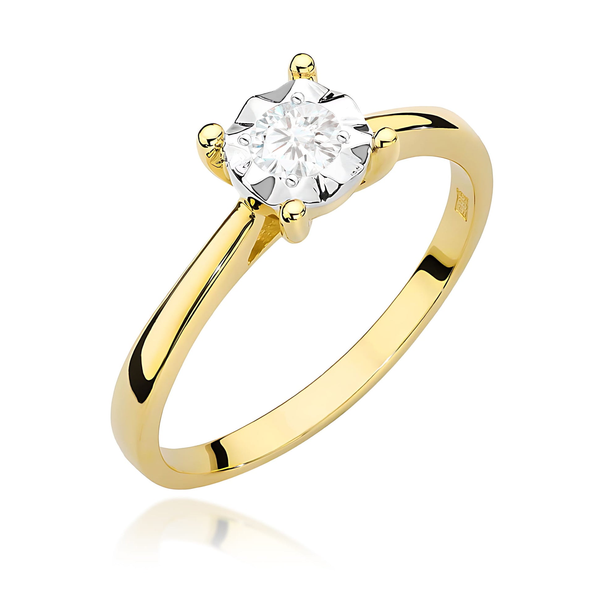 Inel Aur 9K cu Diamant de Laborator 0.20 ct
