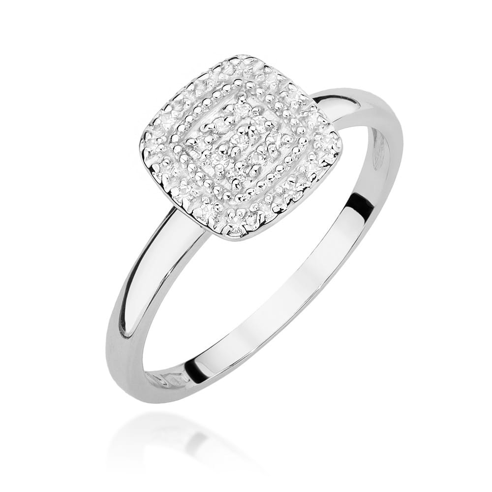 Inel Aur 9K cu Diamante Naturale 0.13 ct