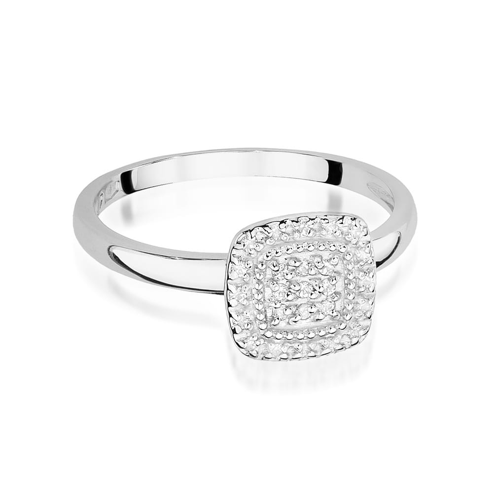 Inel Aur 9K cu Diamante Naturale 0.13 ct