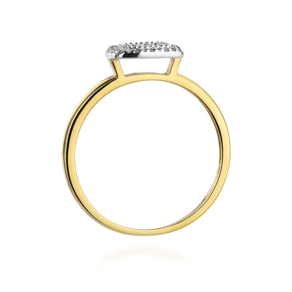 Inel Aur 9K cu Diamante Naturale 0.13 ct