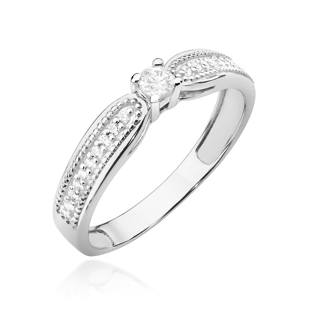 Inel Aur 9K cu Diamante Naturale 0.17 ct