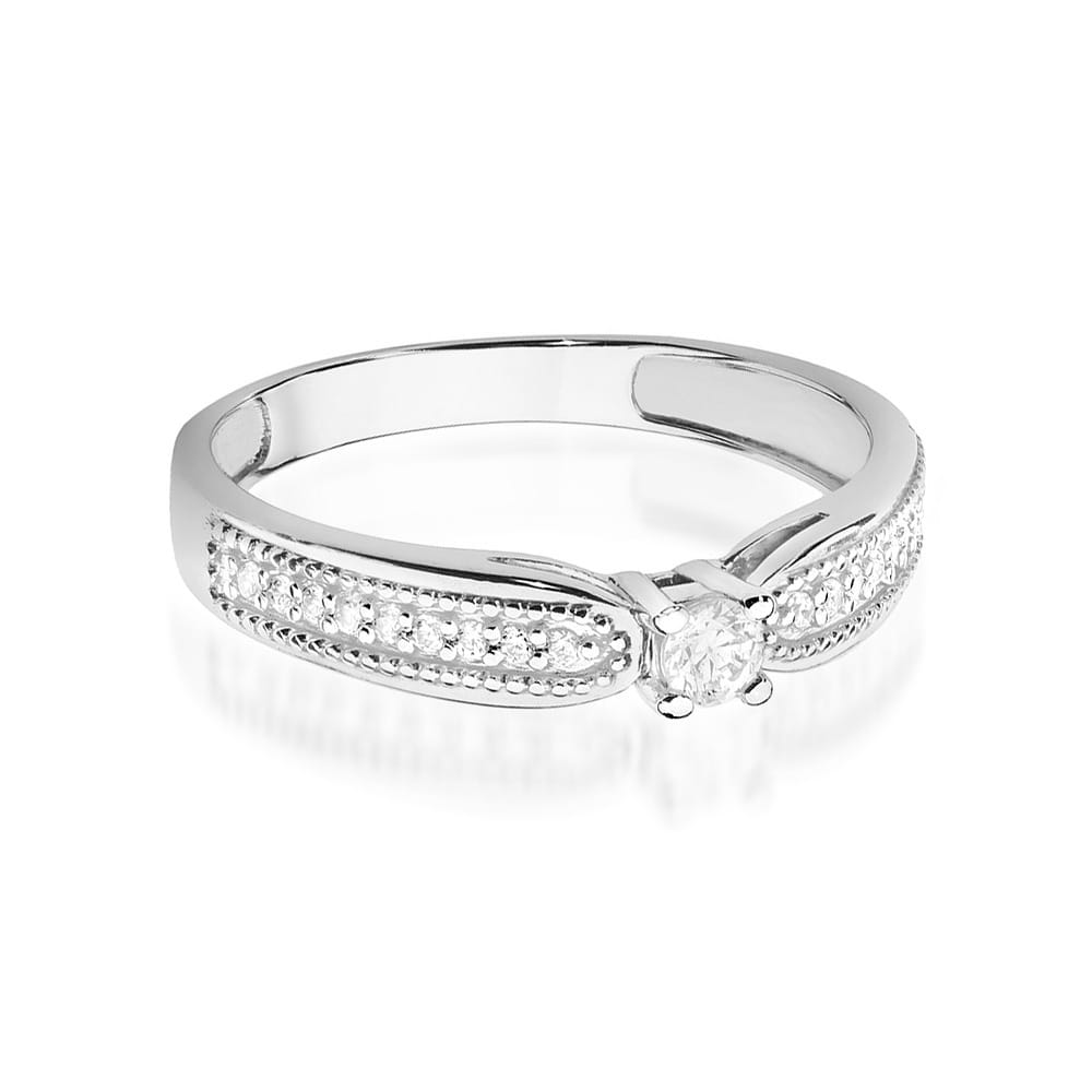 Inel Aur 9K cu Diamante Naturale 0.17 ct