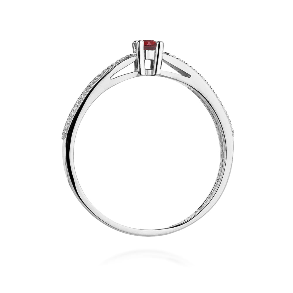 Inel Aur 9K cu Rubin 0.15 ct si Diamante Naturale 0.09 ct