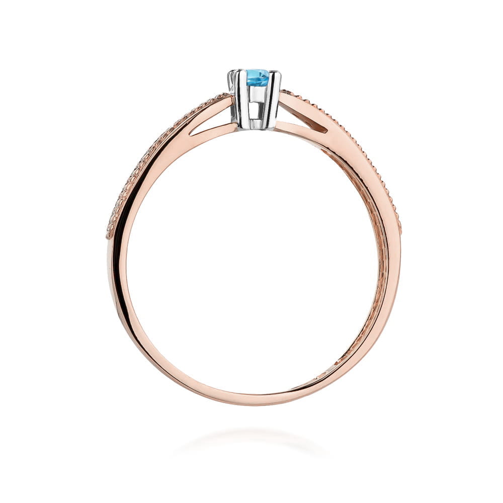 Inel Aur 14K cu Topaz Swiss și Diamante